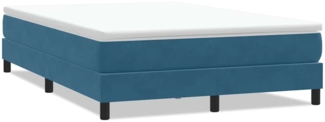 vidaXL Boxspringbett ohne Matratze Dunkelblau 160x210 cm Samt 3315835