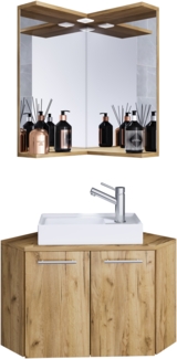 VCM Badmöbel Waschtisch Vilosa 917884 Honig-Eiche H. 95 x B. 50 x T. 50 cm