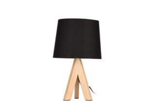 Tischlampe mit Holzbeinen, H. 29 cm