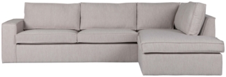 Ecksofa Hajo aus Bouclè-Stoff Rechts, Grau