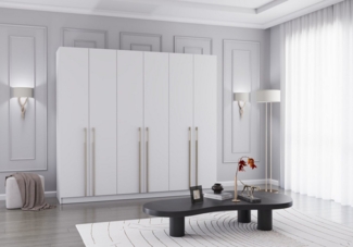 MOEBLO Drehtürenschrank Glamy 6D (Moderner 6-türiger Kleiderschrank mit viel Stauraum, vier Kleiderstangen, Einlegeböden – Ideal für Schlafzimmer, Ankleidezimmer, Schrank Garderobe Drehtürenschrank) (BxHxT): 230 cm x 210 cm x 57 cm