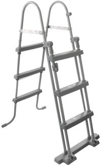 Bestway Poolleiter, für Pools bis 107 cm Höhe, Metall/Kunststoff Grau, 100 x 71,5 x 150 cm
