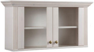 Clever-Moebel Hängevitrine Hängevitrine aus Kiefernholz im Landhausstil Breite: 88cm, Tiefe: 22cm, Höhe: 45cm