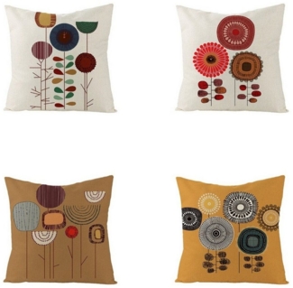 BYSURE Kissenbezüge, (4 Stück), abstrakte minimalistische Kissenbezüge