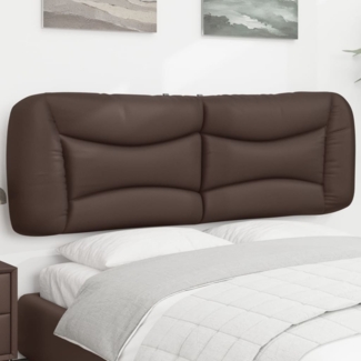 vidaXL Kopfteil-Kissen Braun 160 cm Kunstleder 374597
