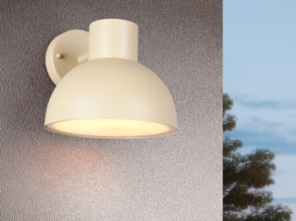 Retro Style Downlight Außenwandleuchte ELBE Beige, Ø 20cm