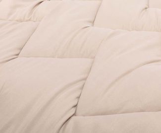 Mikrofaser-Steppdecke in Taupe für 4 Jahreszeiten, atmungsaktiv & pflegeleicht 140 x 200 cm