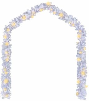 vidaXL Weihnachtsgirlande mit LED-Lichtern 10 m Weiß 284312