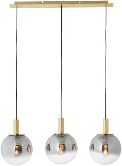 Brilliant Leuchten 99600-16 Pendelleuchte Gould 3-flammig gold rauchglas E27