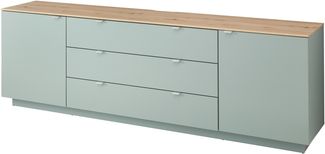 Lowboard >Core< in schilfgrün supermatt Dekor - 240x77x44 (BxHxT)