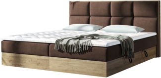 Mirjan24 Boxspringbett Marinez, Braun 180x200 cm