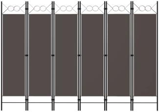 vidaXL 6-tlg. Raumteiler Anthrazit 240 x 180 cm 320713