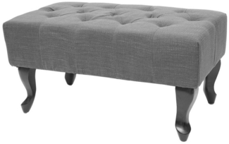 MCW Hocker Chesterfield Oxford-H, Fußbodenschoner, dekorativer Nietenbesatz, wasserabweisender Bezug