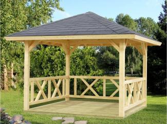 Palmako Holz-Pavillon Betty 300x300 cm ohne Fußboden Holzpavillon 4743142052570
