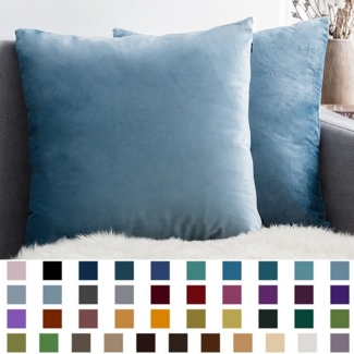 BYSURE Kissenbezüge, (2 Stück), Einfarbig Kissenbezuge aus Samt