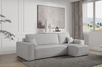 Compleo Ecksofa TOKYO, L-form Ecke, mit universelle Ottomane und Schlaffunktion, Cord