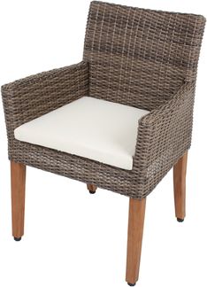 Gartenstuhl 2er Set DOVER mit Auflage - Akazie, Natur | Relaxsessel Wetterfest Gartenstühle Outdoor