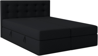AX LIVING Baunei Boxspringbett 140x200 mit Bettkasten braunes Bett