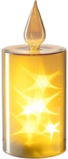 LEONARDO LED Dekolicht Capanna, Glaskerze in festlichem Design mit Lüstertechnik