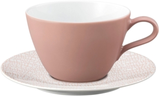 Milchkaffee-Obertasse 0,37 l Life Fashion Posh Rose Seltmann Weiden Milchkaffeetasse - Mikrowelle geeignet, Spülmaschinenfest