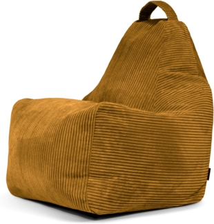 Sitzsack ‘Play‘, Bezugstoff - Waves, 100% Polyester, Mustard, 85x80x80 cm.