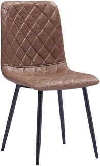 Esszimmerstuhl Schalenstuhl Wildlederoptik Metallfüße schwarz LUNA 68938244