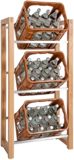 CLP Getränkekistenständer Robin,eiche für 3 Kisten