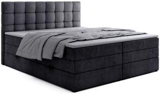 Labett Boxspringbett mit Bettkasten Doppelmatratze & Topper IGELLA KING 180x200 200x200 (Doppelbett, Bettkasten, Matratze, Topper), Bonellfederkern- und Taschenfederkernmatratze