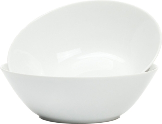 Retsch Arzberg Schale Servierschale HEIKE WEISS 25 cm, Set 2-teilig, rund Porzellan, Porzellan, (Set, 2-tlg), Formschöne Servier- & Beilagenschalen im 2er Pack – edel & zeitlos -