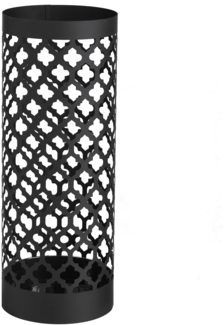 Baroni Home Schirmständer Modernes Design Regenschirmhalter aus Metall, klassisch, schwarz und mit 2 Haken und Behälter abnehmbar, 19 x 19 x 49 cm (Schwarz)