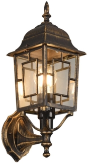 TRIO Leuchten LED Außen-Wandleuchte, LED wechselbar, Warmweiß, Wandlaterne stehend, Fassadenbeleuchtung Haus-wand Haustür, Höhe 41cm