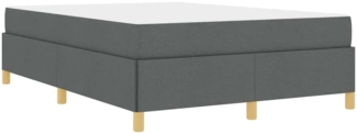 vidaXL Boxspringbett Dunkelgrau und Weiß und Dunkelgrau 140 x 200 cm 3398942
