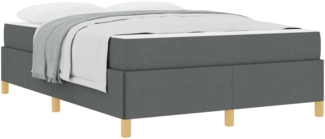 vidaXL Bettrahmen mit Matratze Dunkelgrau 140 x 200 cm Stoff 3398942