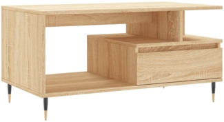 Couchtisch, Sofatisch Sonoma-Eiche 90x49x45 cm Holzwerkstoff