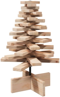 vidaXL Weihnachtsbaum Holz zum Schmücken 60 cm Massivholz Kiefer 858198