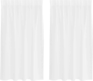 vidaXL Voile-Vorhang mit Vorhängen 2 pcs Weiß 140x140cm Polyester 4108007