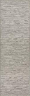 Flachgewebe Läufer Nature Creme Grau - 80x500x0,5cm