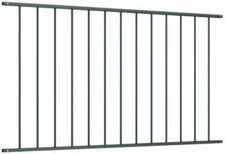 vidaXL Zaunelement Pulverbeschichteter Stahl 1,63x1 m Anthrazit 145222