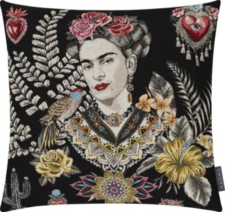 Magma Heimtex Kissenbezug Frida Kahlo mexikanische Malerin bunt 45x45cm samtig weiche Rückseite, (1 Stück), Wendekissenhülle