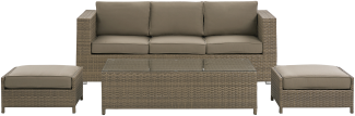 Lounge Set BELLUNO PE Rattan Braun