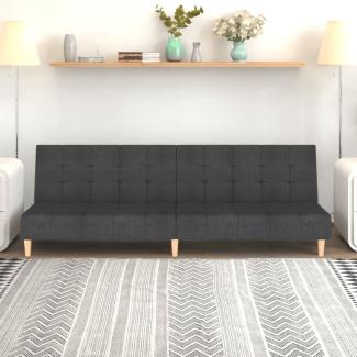vidaXL Schlafsofa 2-Sitzer Dunkelgrau Stoff 375755