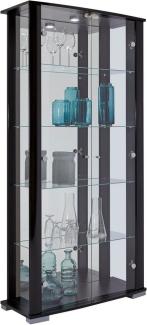 fif möbel Vitrine STELLA Standvitrine/Glasvitrine 2x Glastür,perfekt für Sammler,Sammlervitrine