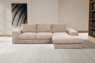 WERK2 Ecksofa Rozzana, Design Ecksofa mit hohem Komfort in trendig-weichem Cord & Breitcord