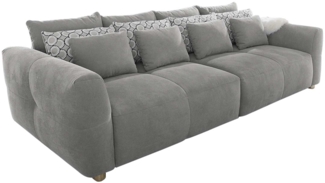 Big Sofa Giant / Gulliver , Mikrofaser, Stoff , Grau , 298 x 88 x 137 cm