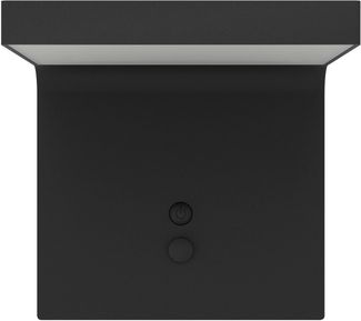 EGLO LED Solarleuchte Spiante Wandlampe, Solarlampe, Außenlampe aus Kunststoff, IP44, Lampe, Bewegungsmelder, LED fest integriert, Neutralweiß, Solarleuchte - L14 x H14 x AL14 cm - schwarz - 6,5W inkl.