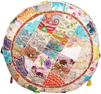 Patchwork Yogakissen Lali Groß Beige