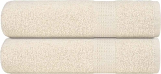 vidaXL Handtücher 2 Stk. Creme 50x100 cm 360 g/m² 100% Baumwolle 136998