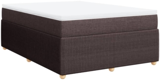 vidaXL Boxspringbett mit Matratze Dunkelbraun 140x190 cm Stoff 3285570