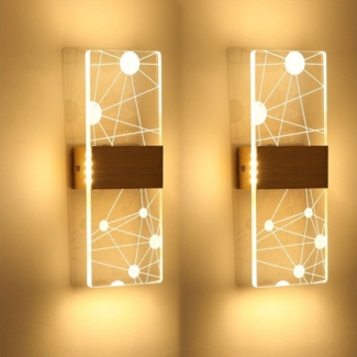 LETGOSPT LED Wandleuchte 5W Wandleuchte LED Innen, Acryl Wandleuchte Light Up Down Leuchten, LED fest integriert, Kaltweiß/Naturweiß/Warmweiß, Innenbeleuchtung Treppenhaus Nacht Licht LED, Dimmbar,Wandbeleuchtung