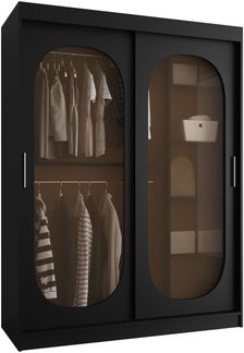 Kleiderschrank Bimaza 150 mit Schubladen (Farbe: Schwarz)